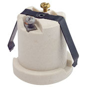 8880 White Unglazed Porcelain Lampholder with Snap-in Brass Screw Shell 660W 250V, RESIDENTIAL, Leviton - Maple Electric Supply 