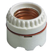 9350 White Porcelain Lamp Holder with Ring & Gasket 660W 250V, RESIDENTIAL, Leviton - Maple Electric Supply 