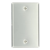Aluminum Wallplate 83014 - 1-Gang Blank Satin Finish Box Mount