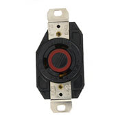 Black Receptacle Locking L8 30 - 30A 480V AC, 2-Pole 3-Wire