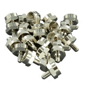 Nickel 75 Ohm Termination Cap for Female Connector - Pack of 25
