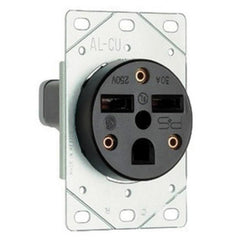 Pass & Seymour 30A 250V Flush Mount Outlet - Straight Blade 2-Pole 3-Wire Receptacle