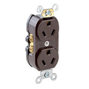 Receptacle Duplex 2-Pole 3-Wire 7 15R 15A 277V, Brown, COMMERCIAL RECEPTACLES, Leviton - Maple Electric Supply 