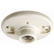 White Porcelain Lampholder Keyless, 4-Screw, 660W 250V Electric Supply, RESIDENTIAL, Leviton - Maple Electric Supply 
