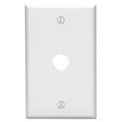 White Wallplate 1-Gang Tel/Cable 625 Hole Box Mount, RESIDENTIAL, Leviton - Maple Electric Supply 