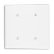 White Wallplate 88034 - 2-Gang, 2-Blank, Strap Mount, Standard Size, RESIDENTIAL, Leviton - Maple Electric Supply 