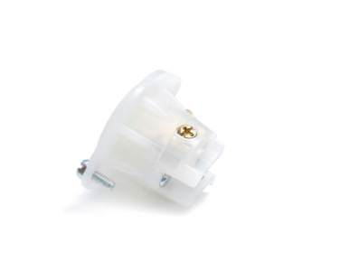 Leviton Mini Flanged Outlet Locking Receptacle, 15 Amp, 125 Volt, Industrial Grade, White