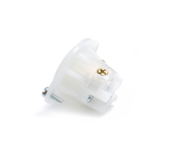 Leviton Mini Flanged Outlet Locking Receptacle, 15 Amp, 125 Volt, Industrial Grade, White - Maple Electric Supply 