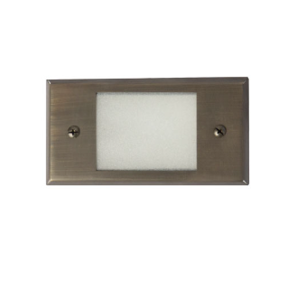 LED Step Light,12V AC/DC Frosted Lens, Louvered Face Plate - Maple Electric Supply 