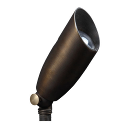 LED Uplight, 12V AC/DC, Frosted  Lens, FIXED, Antique Brass Color Thumb - Maple Electric Supply 