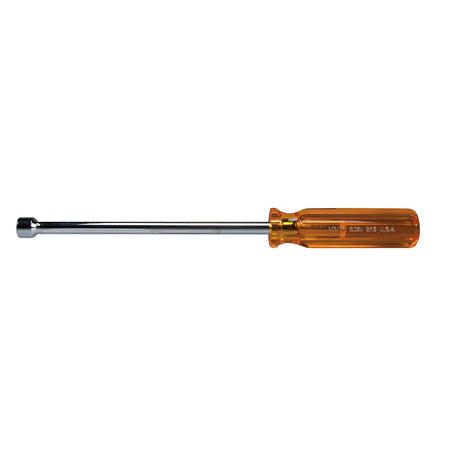 1/4-Inch Magnetic Nut Driver, Super Long, 18-Inch, Plastic-Handle Magnetic Nut Drivers - Solid Shaft; Plastic-Handle Super-Long Nut Drivers - 18" Shafts, Klein Tools - Maple Electric Supply 