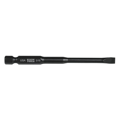 3/16-Inch Slotted Drivers, 3-1/2-Inch Bit, 5-Pack, Power Drivers (Bits), Klein Tools - Maple Electric Supply 