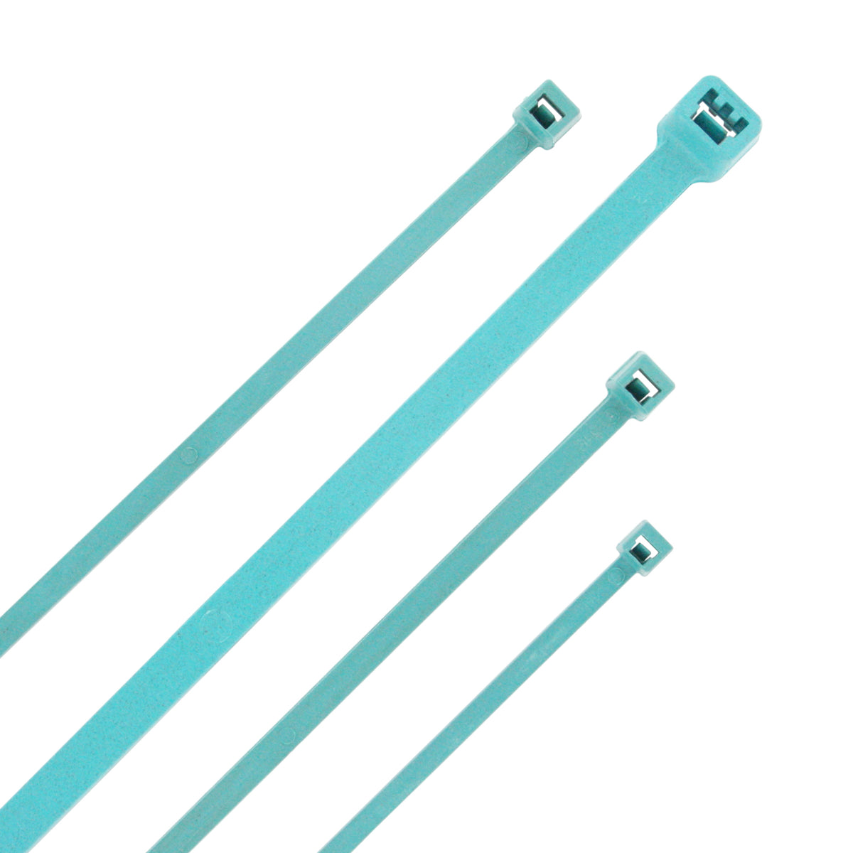 11" 50LB METAL DETECTABLE TIES, TEAL (100/Pack) - Maple Electric Supply 