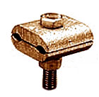 BRONZE GROUND CLAMP CONNECTOR 4Sol-2/0Str