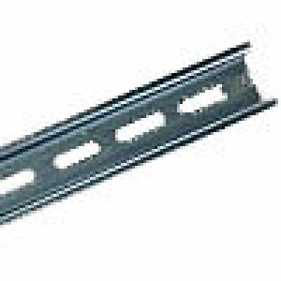 Dinrailsteel 35x15mm slotted 2m
