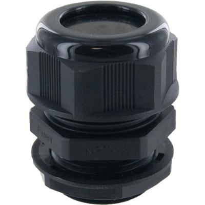Dome conn 1in npt .70-.98in black c/w o-ring and locknut