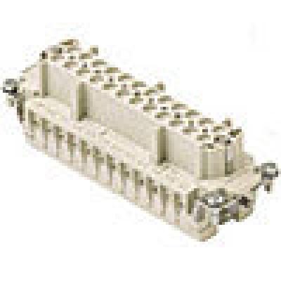 Female insert - 24p+ground 16a max - 600v screw terminal with wire protection