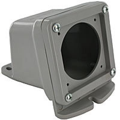 Fits 16/20/30/32a receptacles, 1"hub, w/grounding plate, 30 cubic inch capacity