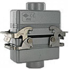 Heavy duty connectors 10p inserts - top entry hood double lev