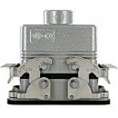 Heavy duty connectors 10p inserts - top entry hood double lev