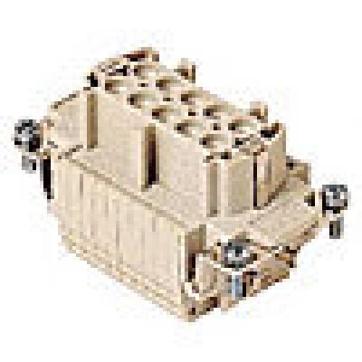 Heavy duty connectors female insert - 10p+ground 16a max - 60
