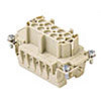 Heavy duty connectors female insert - 10p+ground 16a max - 60