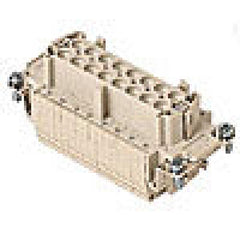 Heavy duty connectors female insert - 16p+ground 16a max - 60