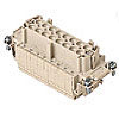 Heavy duty connectors female insert - 16p+ground 16a max - 60