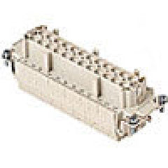 Heavy duty connectors female insert - 24p+ground 16a max - 60