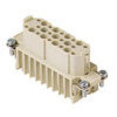 Heavy duty connectors female insert - 25p+ground 10a - max 25