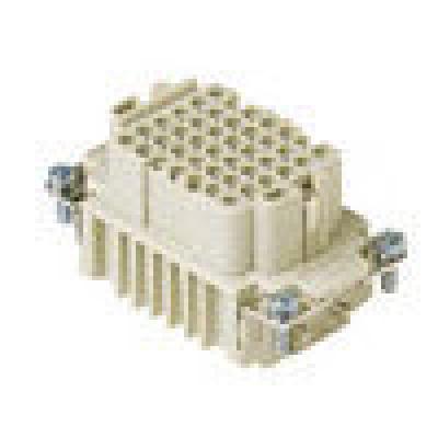 Heavy duty connectors female insert - 42p+ground 10a max - 25