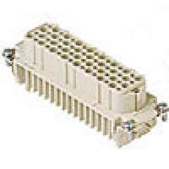 Heavy duty connectors female insert - 64p+ground 10a max - 25