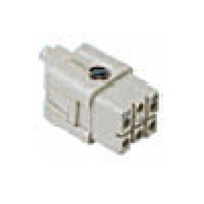 Heavy duty connectors female insert- for crimp terminals 5p+g