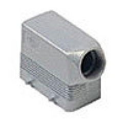 Heavy duty connectors hood - 10p+ground four pegs side ent