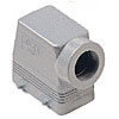 Heavy duty connectors hood - 10p+ground four pegs side ent
