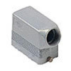 Heavy duty connectors hood - 10p+ground two pegs side entr