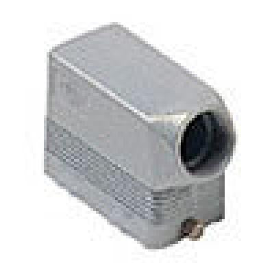 Heavy duty connectors hood - 10p+ground two pegs side entr