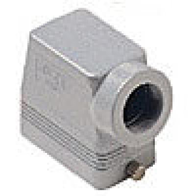 Heavy duty connectors hood - 10p+ground two pegs side entr