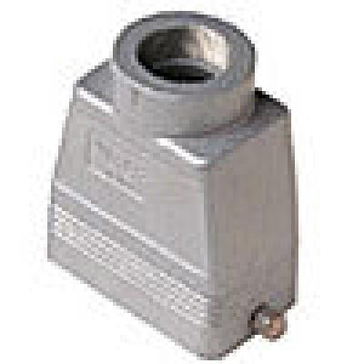 Heavy duty connectors hood - 10p+ground two pegs top entry