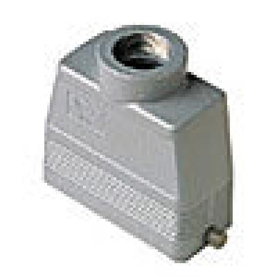 Heavy duty connectors hood - 16p+ground two pegs top entry