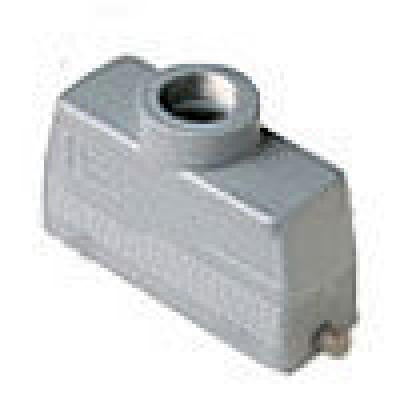 Heavy duty connectors hood - 24p+ground two pegs top entry