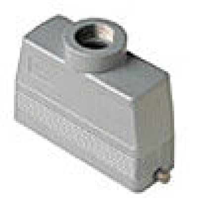 Heavy duty connectors hood - 24p+ground two pegs top entry
