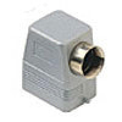 Heavy duty connectors hood - 6p+ground two pegs side entry