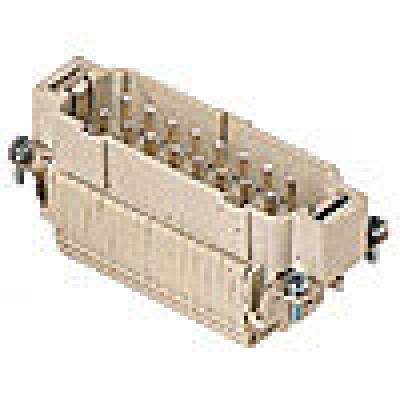 Heavy duty connectors male insert - 16p+ground 16a max - 600v