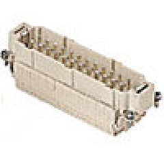 Heavy duty connectors male insert - 24p+ground 16a max - 600v