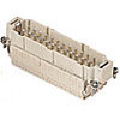 Heavy duty connectors male insert - 24p+ground 16a max - 600v