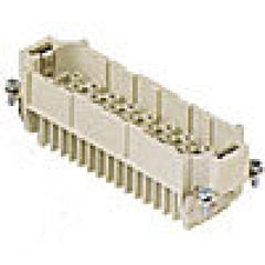 Heavy duty connectors male insert - 64p+ground 10a max - 250v