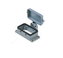 Heavy duty connectors panel mounting base - 10p+ground four pegs and cover