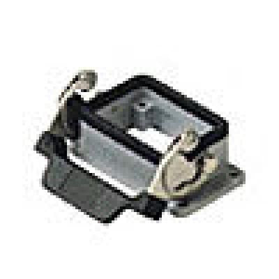 Heavy duty connectors panel mounting base - 6p+ground singl