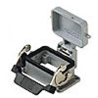 Heavy duty connectors panel mounting base - 6p+ground singl